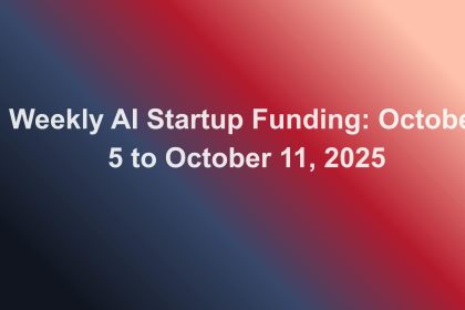 Weekly AI Startup Funding: October 5-11, 2025